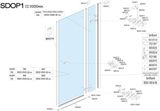 ROTH SDOP1 + SBL 80cm sprchový kút štvorcový, brillant, číre sklo
