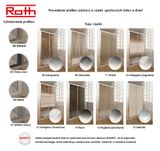 ROTH EXCLUSIVE LINE ECD2P 150cm pravé sprchové dvere do niky / sprchový kút, sklo číre