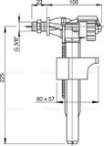 ALCAPLAST 3/8&quot; ventil napúšťací k plastovým splachovacím nádržkám, A15P-3/8&quot;