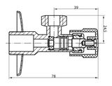 AQUALINE MULTITURN ventil rohový vretenový 3/8&quot;x1/2&quot;, 2 ks, chróm, 5316
