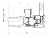 AQUALINE ventil rohový guľový 3/8&quot;x1/2&quot;, chróm, 5317