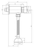 AQUALINE ventil pisoárový nástenný samouzatvárací, chróm, ZY12022