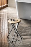 AQUALINE stolička kúpeľňová skladacia, drevo, CO73