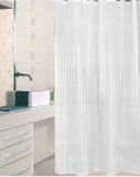 AQUALINE PE 180 x 200cm záves sprchový textilný, pruhy, biela, ZP001