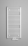 AQUALINE DIRECT 45 x 96cm 447W rovný kúpeľňový radiátor, stredové pripojenie, biely, ELM94T