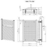 AQUALINE SIBU 50 x 77,5cm 409W oblý kúpeľňový radiátor, bočné pripojenie, biely, IL507