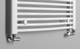AQUALINE ORBIT 45 x 132cm 594W oblý kúpeľňový radiátor, bočné pripojenie, biely, ILO34T