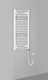 AQUALINE ORBIT-E 45 x 96cm 300W oblý kúpeľňový radiátor pre elektrické vykurovanie, komplet, biely, ILEO94T