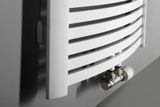 AQUALINE STING 65 x 123,7cm 679W oblý kúpeľňový radiátor, stredové pripojenie, biely, NG612
