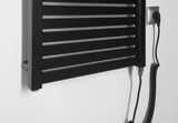 AQUALINE TONDI-E 45 x 97cm 300W kúpeľňový radiátor elektrický, komplet, čierny, DE456T