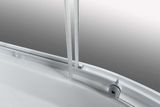 AQUALINE AIGO 90cm sprchový kút štvrťkruhový komplet s vaničkou a sprchou, profil biely, sklo číre, YB93