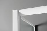 AQUALINE AMADEO 100cm dvere do niky alebo do kombinácie ako rohový kút, biely profil, matné sklo, BTS100