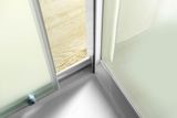 AQUALINE AMADEO 110cm dvere do niky alebo do kombinácie ako rohový kút, biely profil, matné sklo, BTS110