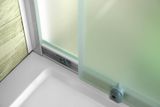 AQUALINE AMADEO 120cm dvere do niky alebo do kombinácie ako rohový kút, biely profil, matné sklo, BTS120