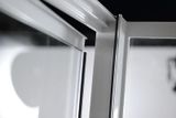 AQUALINE AMICO 100cm dvere do niky alebo do kombinácie / sprchový kút rohový, biely profil, číre sklo, G100