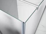 AQUALINE WALK-IN 80cm pevná sprchová stena (walk-in, aj bočná do kombinácie), profil chróm, sklo matné, WI080