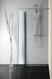 AQUALINE WALK-IN 90cm pevná sprchová stena (walk-in, aj bočná do kombinácie), profil chróm, sklo matné, WI090