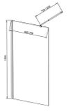 AQUALINE WALK-IN 70cm pevná sprchová stena samostatná (walk-in kút), profil chróm, sklo číre, WI071