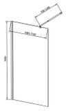 AQUALINE WALK-IN 110cm pevná sprchová stena samostatná (walk-in kút), profil chróm, sklo číre, WI111