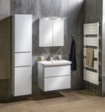 AQUALINE ALTAIR 40 x 31 x 184cm ľavá skrinka kúpeľňová vysoká závesná s košom na prádlo, biela, AI185L
