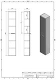AQUALINE ZOJA / KERAMIA FRESH 25 x 20 x 140cm skrinka vysoká závesná, biela, 51125