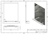 AQUALINE SAMBA 50 x 10cm polička sklenená, číre sklo, chróm, SB115