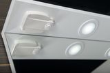 AQUALINE KORIN LED 60 x 12 x 70cm zrkadlo s osvetlením, el. zásuvkou a poličkou, biele, KO397