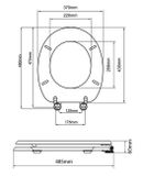 AQUALINE WC sedadlo, HDF doska, dub, 1705-10