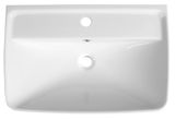AQUALINE DURU 60 x 40cm umývadlo hranaté, s otvorom, s prepadom, biele, TU0351