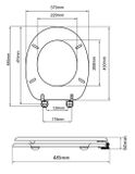 AQUALINE WC sedadlo, HDF doska, orech, 1705-11