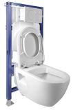 AQUALINE akciový set WC NERA závesné s predstenovým inštalačným modulom, splachovaním a sedátkom, WC-SADA-16
