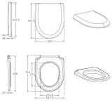 AQUALINE ABSOLUTE / RIGA WC sedadlo soft close, duroplast, biela, 40R30200I