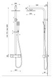 AQUATEK PG-09 sprchový stĺp s nástennou termostatickou batériou, chróm, PG09