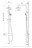 AQUATEK PG-11 sprchový stĺp s nástennou termostatickou batériou, chróm, PG11