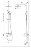 AQUATEK PG-23 sprchový stĺp s nástennou vaňovou batériou, chróm, PG23
