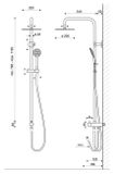 AQUATEK PG-28 sprchový stĺp teleskopický, chróm, PG28