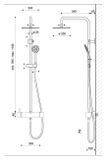 AQUATEK PG-36 sprchový stĺp s nástennou batériou, chróm, PG36