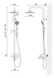 AQUATEK PG-71 sprchový stĺp s nástennou vaňovou batériou, chróm, PG71