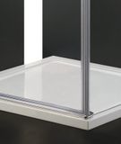 AQUATEK GLASS A1 90cm sprchový kút štvorcový, profil chróm