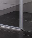 AQUATEK GLASS B5 120cm dvere do niky, profil chróm, sklo číre, GLASSB5CH12062