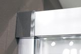 AQUATEK NOBEL B2 135cm dvere do niky / sprchový kút rohový, profil chróm, sklo číre, NOBELB2CH13562