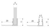 AQUATEK tesnenie zvislé E pre sklo 6mm, dĺžka 200cm, polykarbonát, P-Z-E-6