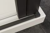 AQUATEK YES BLACK B2 80cm dvere do niky alebo do kombinácie / sprchový kút rohový, profil čierny, sklo číre, YESBLACKB280CR62