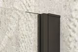 AQUATEK YES BLACK B5 115cm dvere do niky alebo do kombinácie / sprchový kút rohový, profil čierny, sklo číre, YESBLACKB5115CR62