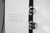 AQUATEK BERMUDA hydromasážny sprchový panel hliníkový, termostatická batéria, biely lesklý, HPBERMUDATB