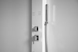 AQUATEK PALMA hydromasážny sprchový panel hliníkový, mechanická batéria, biely lesklý, HPPALMAMB