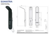 AQUATEK SUMATRA hydromasážny sprchový panel hliníkový, termostatická batéria, čierny matný, HPSUMATRATB