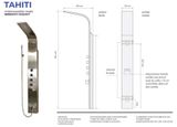 AQUATEK TAHITI hydromasážny sprchový panel oceľový, termostatická batéria, nerez, HPTAHITITB
