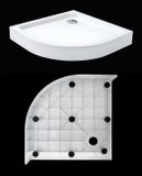 AQUATEK SMC MAXI 90 x 90cm štvrťkruhová sprchová vanička, monoblok, polymér, biela, SMCMAXI90OBL