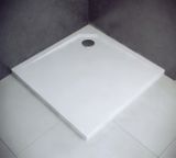 BESCO ACRO ULTRASLIM 80cm sprchová vanička ultranízka štvorcová, liaty mramor, biela, BMAC-80